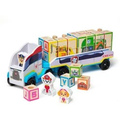 Melissa And Doug Melissa & Doug® Paw Patrol 33-Piece ABC/123 Wooden Block Truck Set Multi