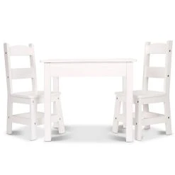 Melissa And Doug Melissa & Doug® 3-Piece Wooden Table And Chairs Set In White