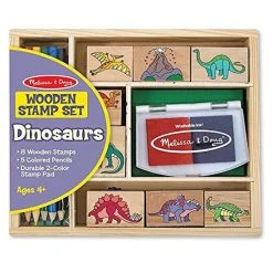 Melissa And Doug Dinosaur Wooden Stamp Set Multi-color