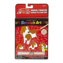Melissa And Doug On The Go Scratch Art Animal Families Color Reveal Pad Multi-color