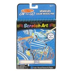 Melissa And Doug On The Go Scratch Art Vehicles Color Reveal Pad Multi-color